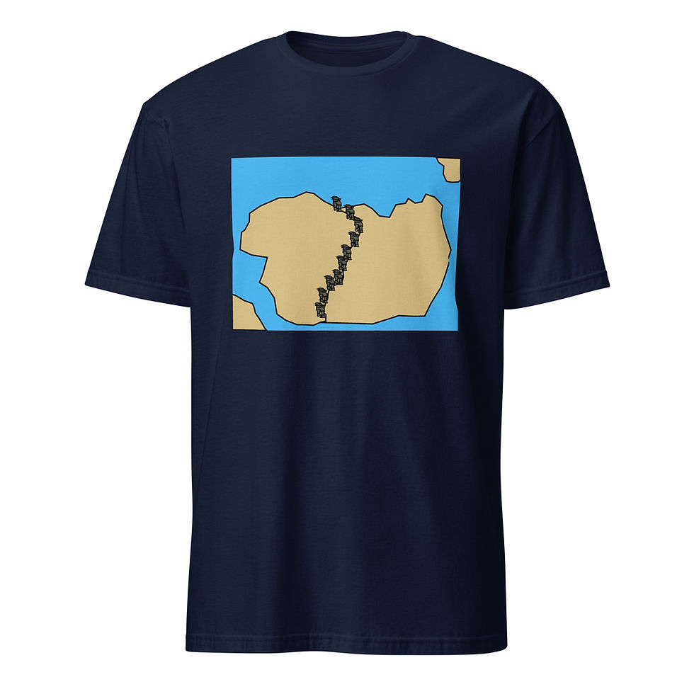 Thumbnail: Short-Sleeve Unisex T-Shirt - The border