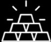 Black and white bullion icon