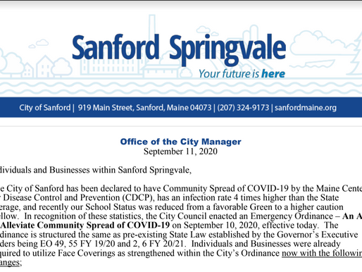 Face Covering City Ordinance Update
