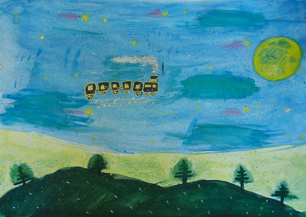 鶴が台小学校3年松原来実「真夜中にきらめく星たち」