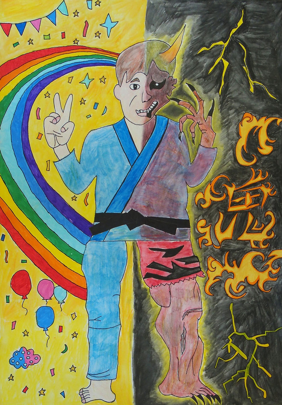 梅田小学校3年奥山結斗「単＆鬼」