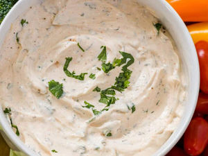 Vegetable Platter with Skinny Dip