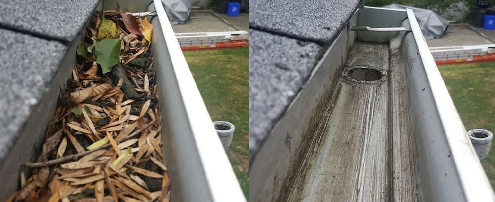 Getter cleaning before and after