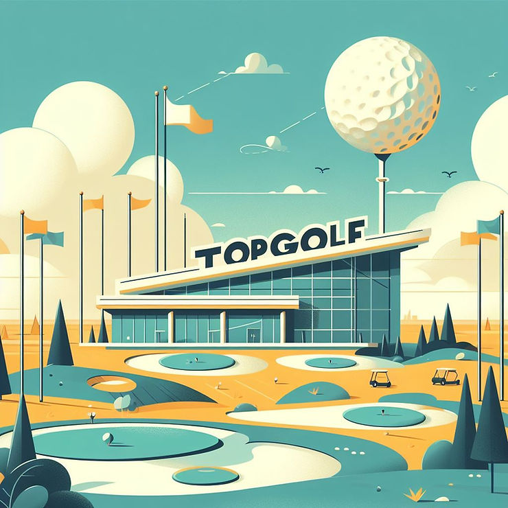 Topgolf in Summer Illustration