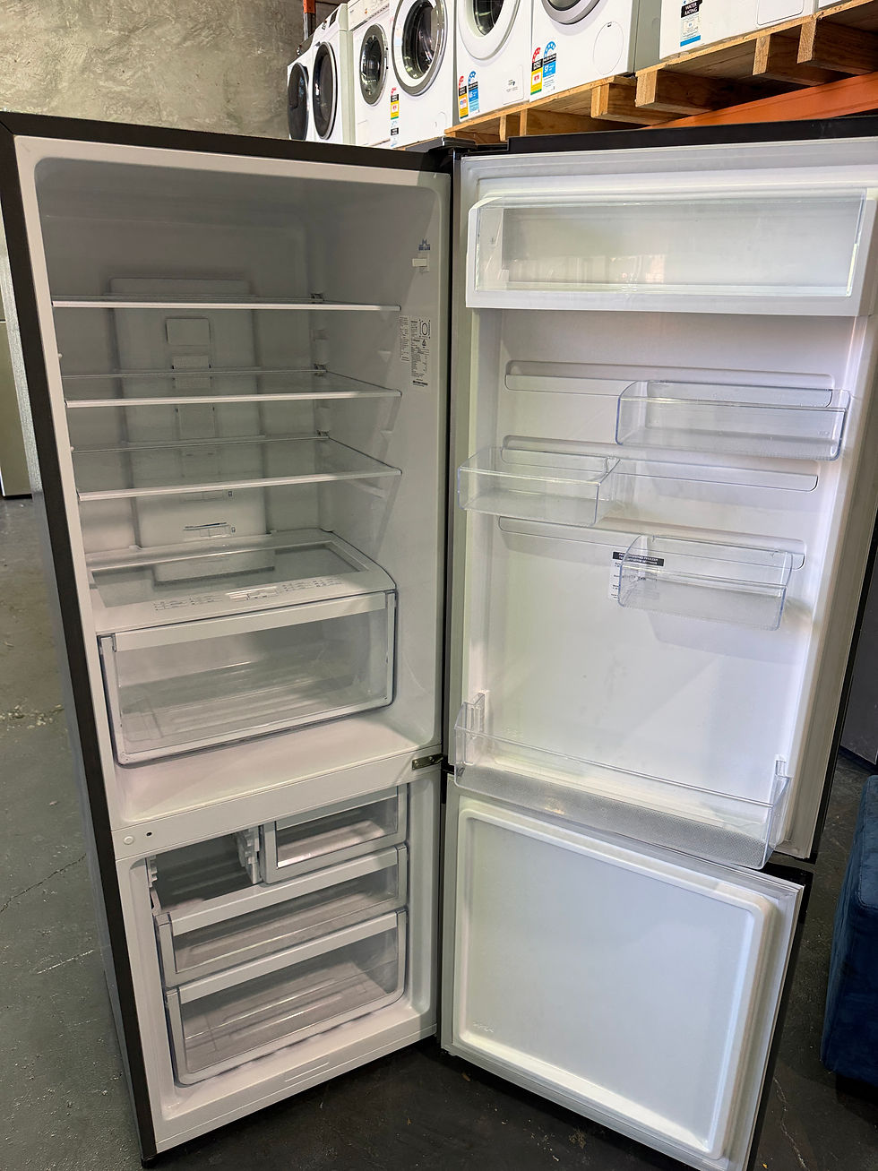 Thumbnail: 339L Westinghouse Bottom Mount Silver Fridge (F1246)