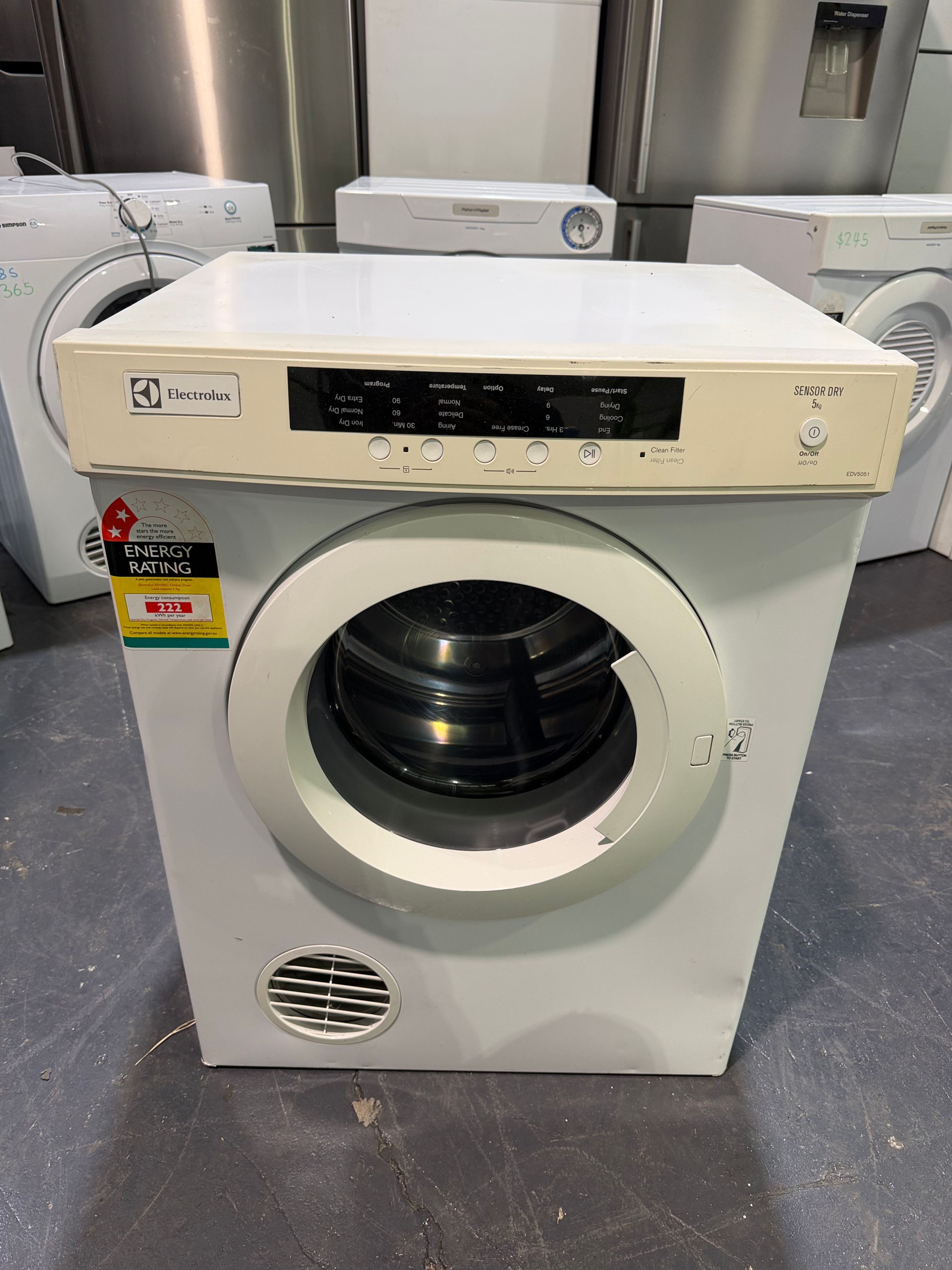 5kg Electrolux Vented Dryer (DR686)