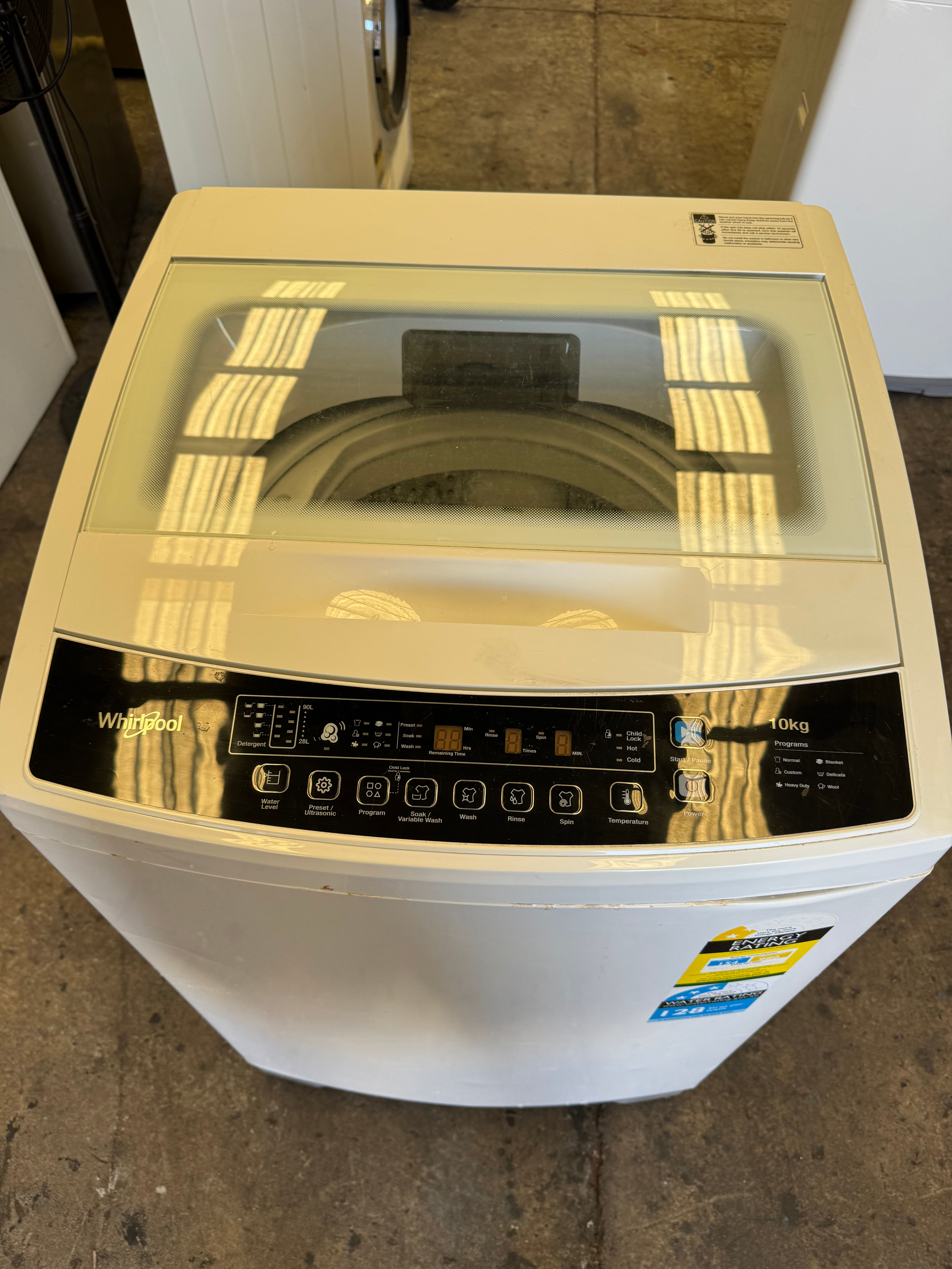 10kg Whirlpool Top Loader (TL1528)