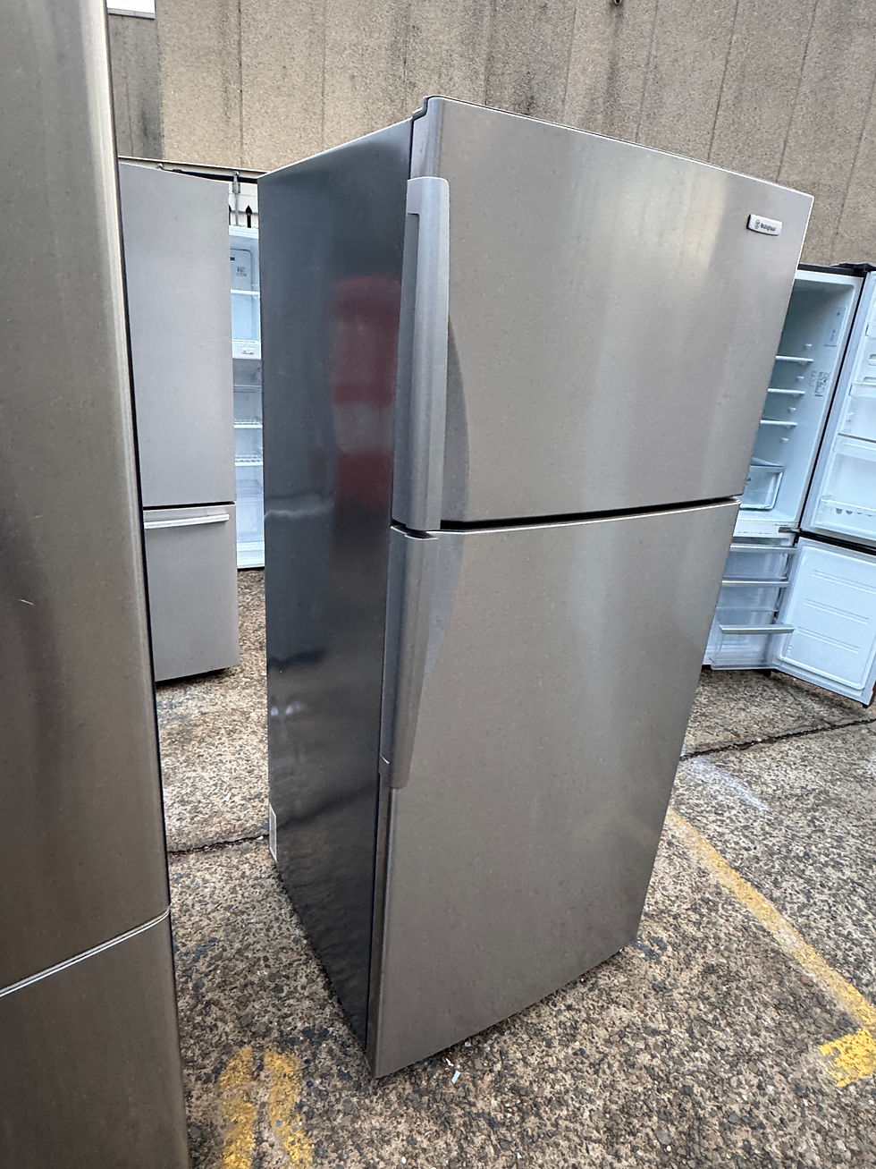 Thumbnail: 420L Westinghouse Stainless Steel Top Mount Fridge (F1058)