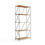 Thumbnail: 4 Tier Bookcase Storage Display Shelving Unit Bookshelf Shelves Stand Wotan Oak and Black Metal Frame
