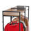 Thumbnail: Industrial Open Double Wardrobe Unit Clothes Rack with Shelves in Oak Effect