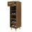 Thumbnail: Walnut Open Narrow Shoe Rack Stand Shelves Unit Organiser Storage Cabinet Drawer