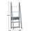 Thumbnail: Light Grey Ladder Bookshelf 5 Tier Display Shelving Unit