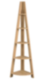 Thumbnail: Corner Ladder Etagere Display Shelf in Oak Effect Finish