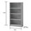 Thumbnail: 4 Tier Wide Light Grey Bookcase Storage Display Shelving Unit Bookshelf Stand