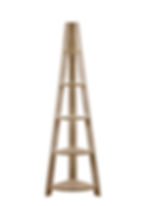 Thumbnail: Corner Ladder Etagere Display Shelf in Oak Effect Finish