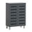 Thumbnail: 2 Door Shoe Cabinet Stand Rack Storage Cupboard Sideboard Console Unit Dark Grey
