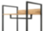 Thumbnail: Industrial Style Open Wardrobe Clothes Rail Storage Unit Hanging Rack Hanger Stand with Drawers and Shelf in Golden Oak Wood