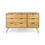 Thumbnail: Waxed Pine Wide Chest of 6 Drawers Bedroom Clothes Storage Unit on Hairpin Leg