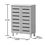 Thumbnail: 2 Door Storage Cabinet Shoe Stand Rack Cupboard Sideboard Console Unit Light Grey