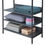 Thumbnail: Industrial Style Open Wardrobe Clothes Rail Storage Unit Hanging Rack Hanger Stand with Shelves in Dark Grey colour