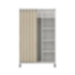 White Mobile Open Storage Wardrobe Unit with Clothes Rail Shelves Wheels Rolling Closet