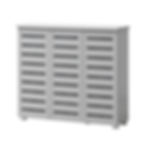 3 Door Shoe Cabinet Stand Rack Storage Unit Cupboard Sideboard Light Grey
