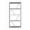 Thumbnail: 4 Tier Bookcase Storage Display Shelving Unit Bookshelf Shelves Stand Grey Wood-Effect and Metal Frame
