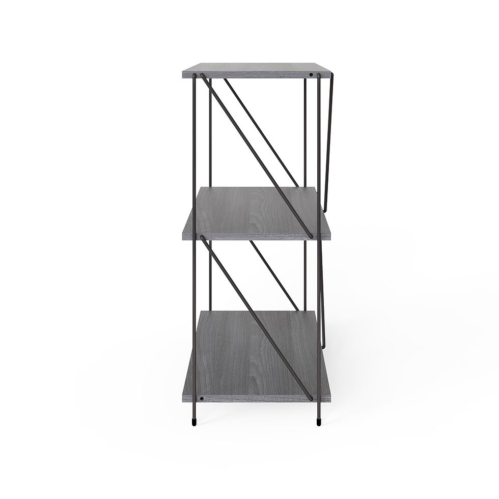Thumbnail: 2 Tier Low Storage Display Shelving Unit Bookcase Bookshelf Console Stand Grey