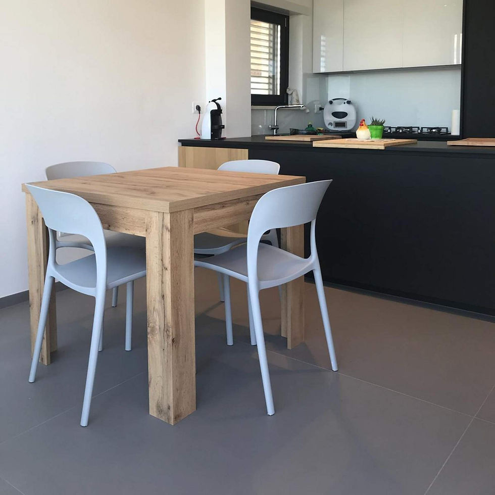 Thumbnail: Square Extending Kitchen Dining Table Butterfly Flip Top Seats up to 8 Wotan Oak
