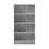 Thumbnail: 4 Tier Wide Light Grey Bookcase Storage Display Shelving Unit Bookshelf Stand