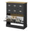 Thumbnail: Country Style 2 Tier Shoes Storage Cabinet Shoe Rack Stand Organiser Footwear Cupboard Unit in Dark Coffee Finish