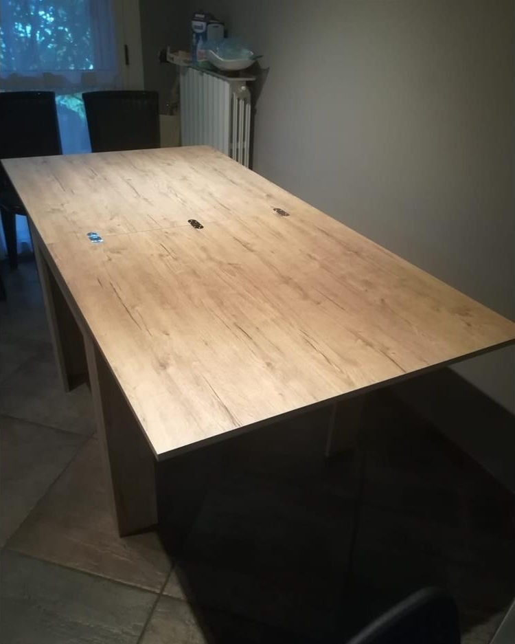 Thumbnail: Square Extendable Dining Table Flip Top up to 8 Seater in Oak Effect Finish