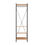 Thumbnail: Industrial Narrow Open Wardrobe Unit Clothes Rack Hanging Rail 4 Shelves Oak Effect Finish