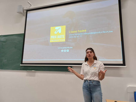 Lancement du projet Marketing en collaboration avec le Prix Juste Producteur à l'UCharleroi!