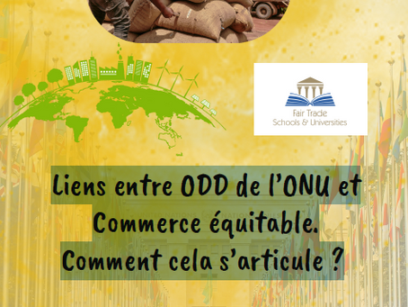 La brochure de campagne "Liens entre ODD de l’ONU et Commerce équitable. Comment cela s’articule ?" est sortie