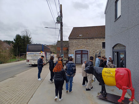 Visite de la ferme "Élevage de Presles" par 43 étudiants de l'HELHA La Louvière (21/02/2024)