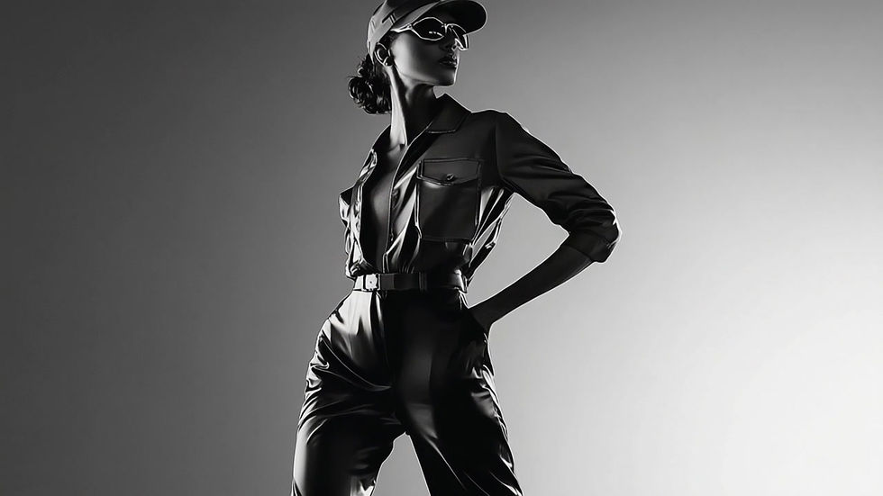 Thumbnail: Futuristic Fashion Walk – Black & White