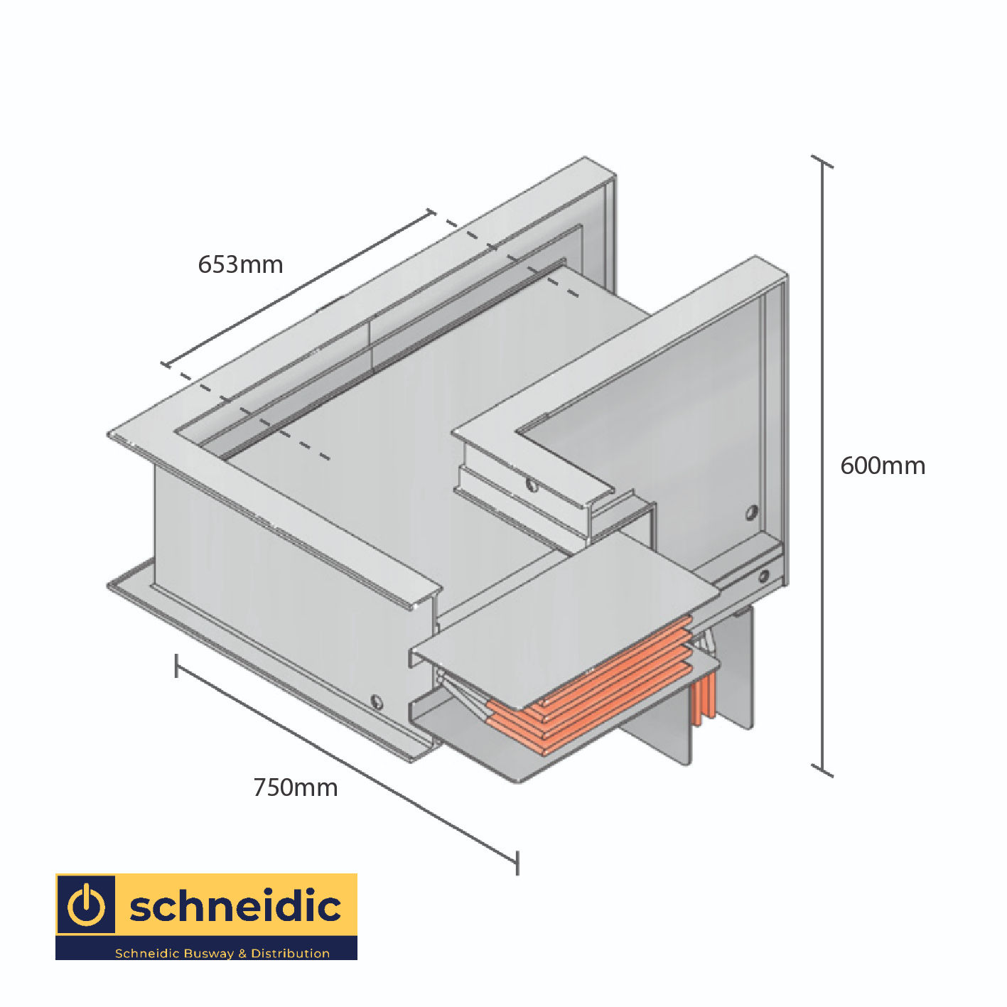 Combination Elbows | Flatwise Up Edgewise Right | 3200A | 653mm
