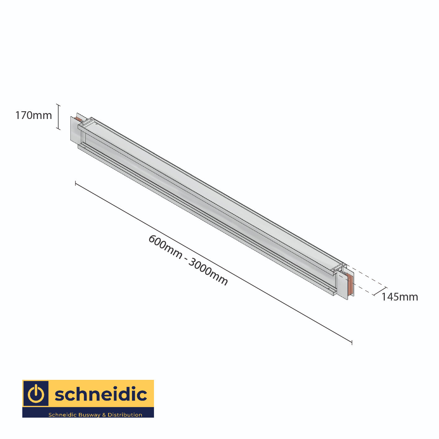 Straight Lengths | 1250A | Single Body | Length 170 mm