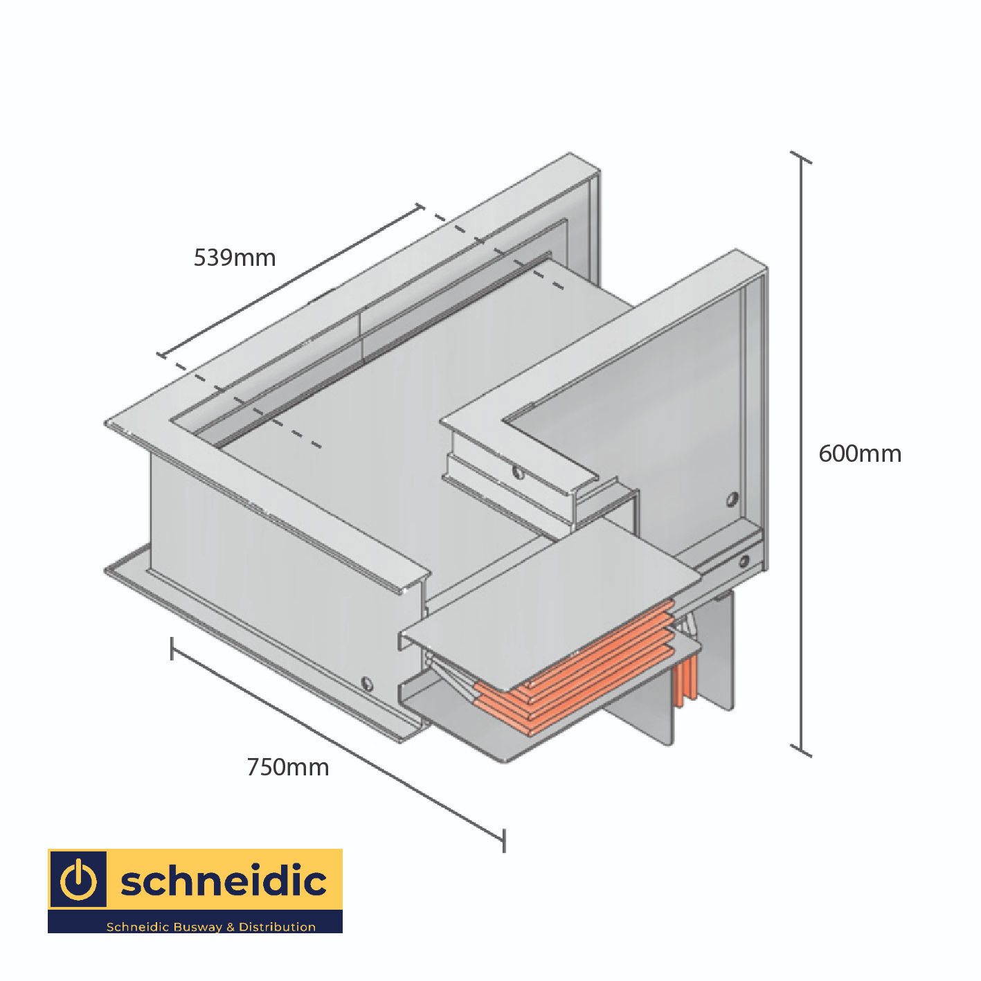 Combination Elbows | Flatwise Up Edgewise Right | 1600A | 539mm