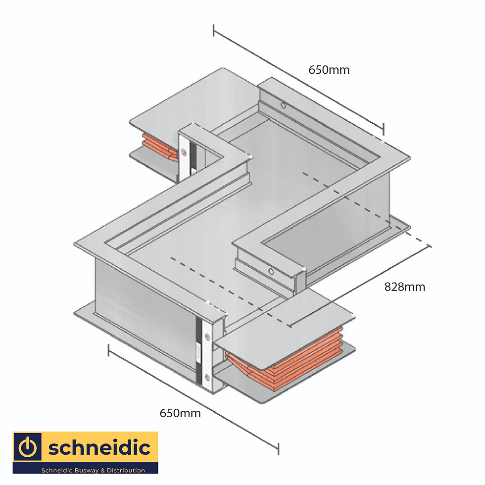 Flatwise Offset | 5000A | 828mm | Schneidic | Busway