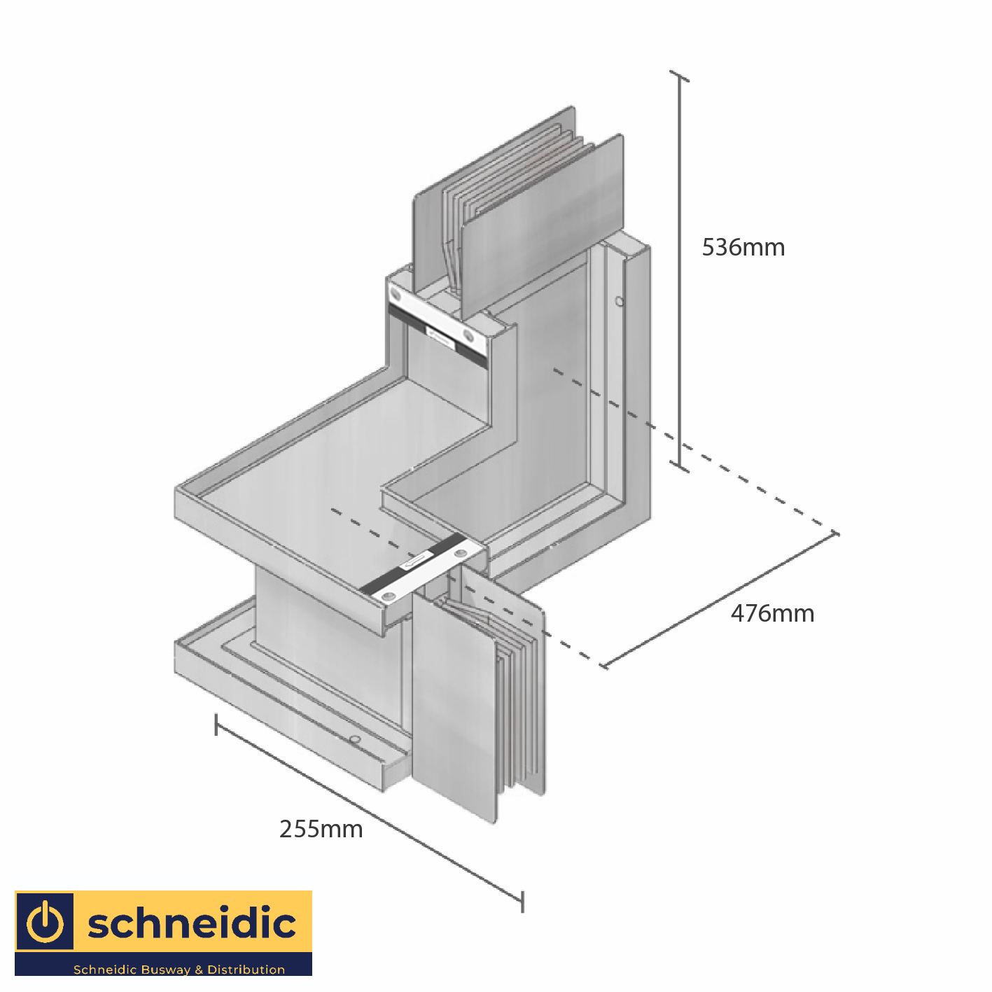 Combination Elbows | Edge Right Flatwise Up | 5000A | 476mm