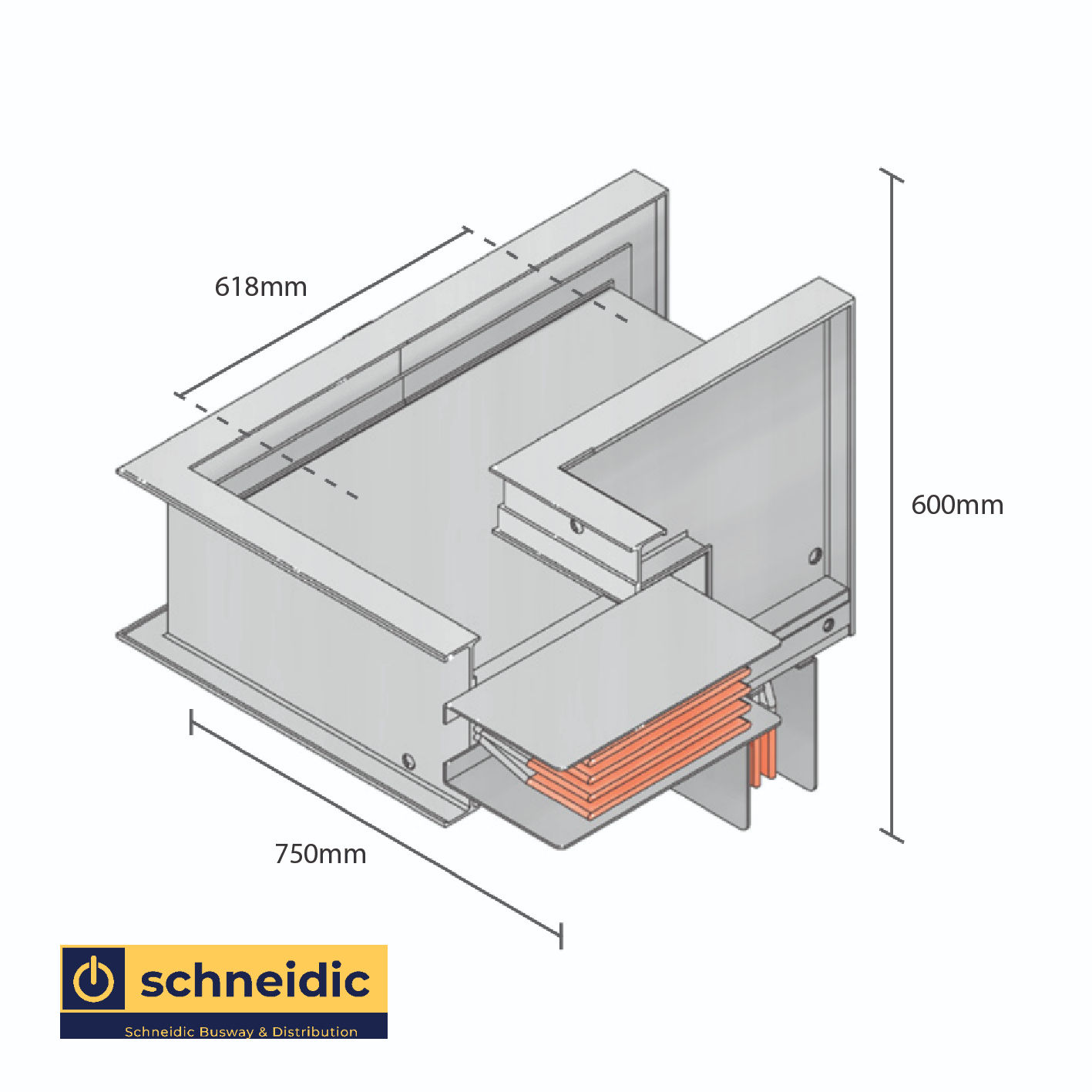 Combination Elbows | Flatwise Up Edgewise Right | 2500A | 618mm