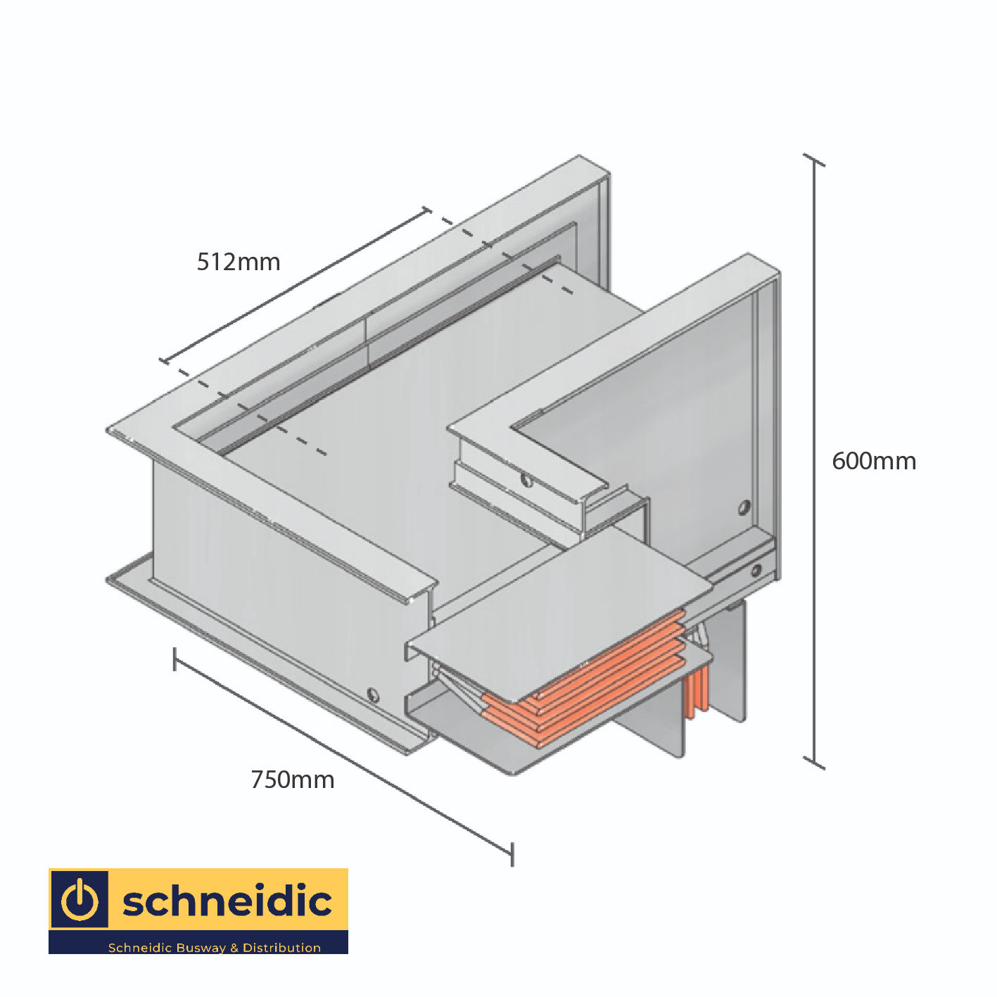 Combination Elbows | Flatwise Up Edgewise Right | 1600A | 512mm