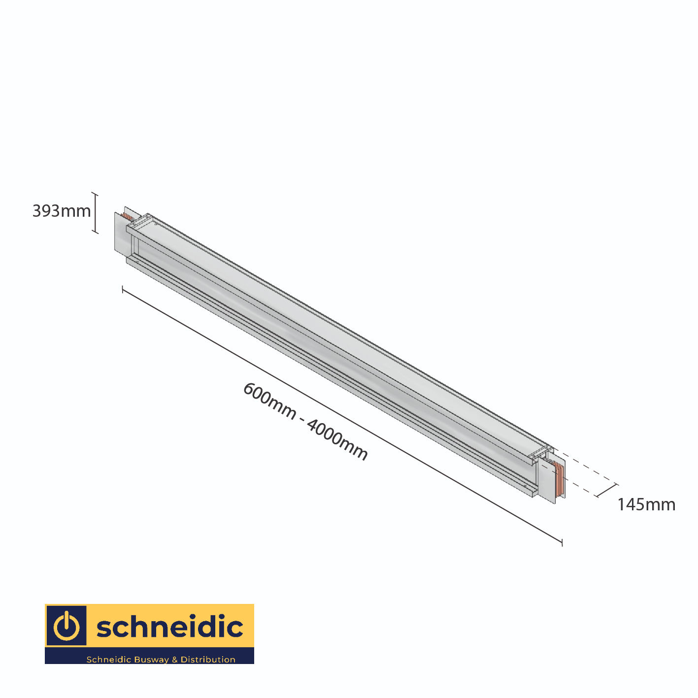 Straight Lengths | 4000A | Single Body | Length 393mm