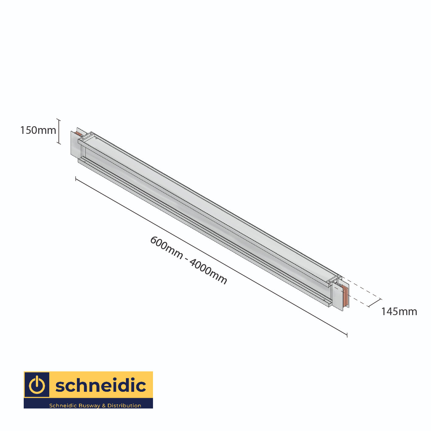 Straight Lengths | 1600A | Single Body | Length 150mm