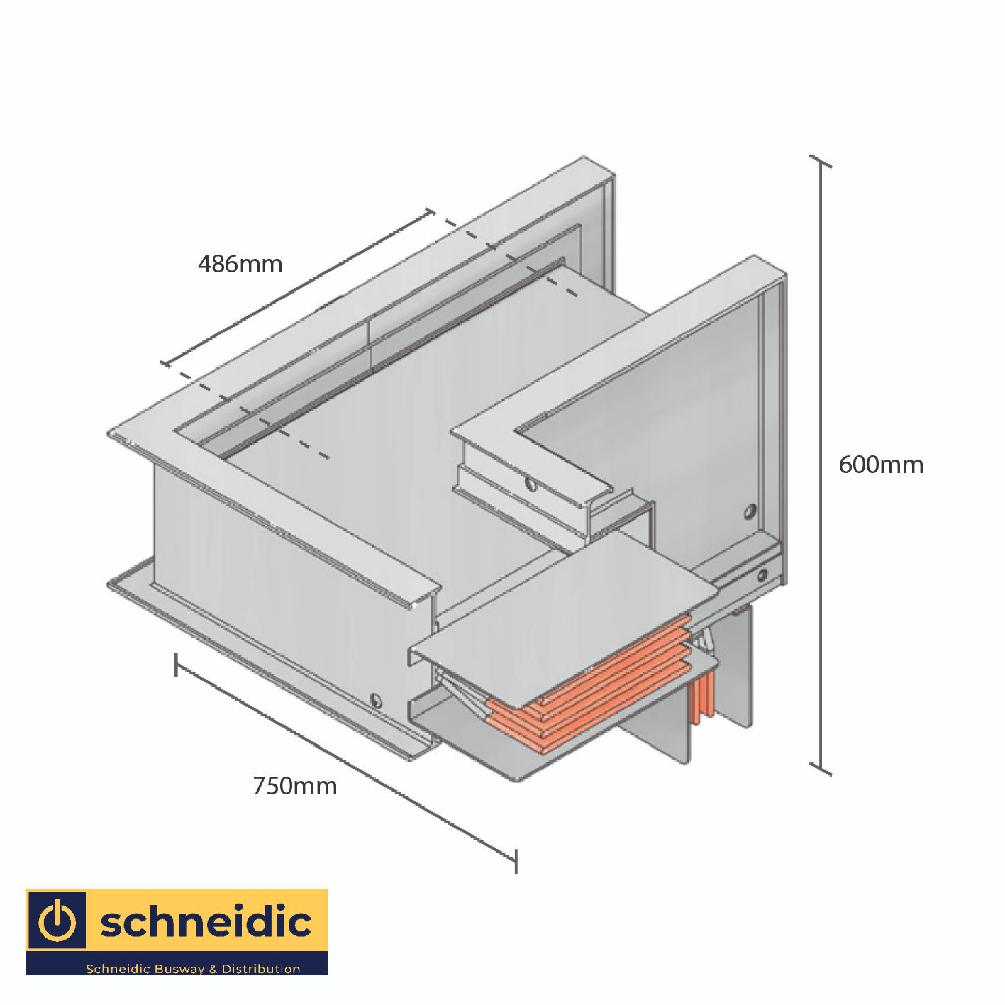 Combination Elbows | Flatwise Up Edgewise Right | 800A | 486mm