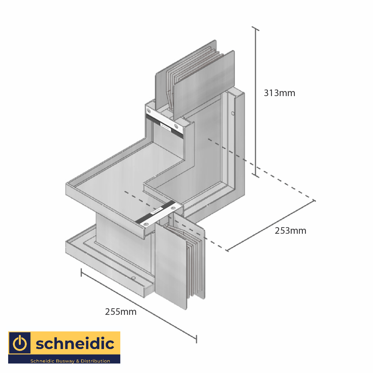Combination Elbows | Edge Right Flatwise Up | 2000A | 253mm
