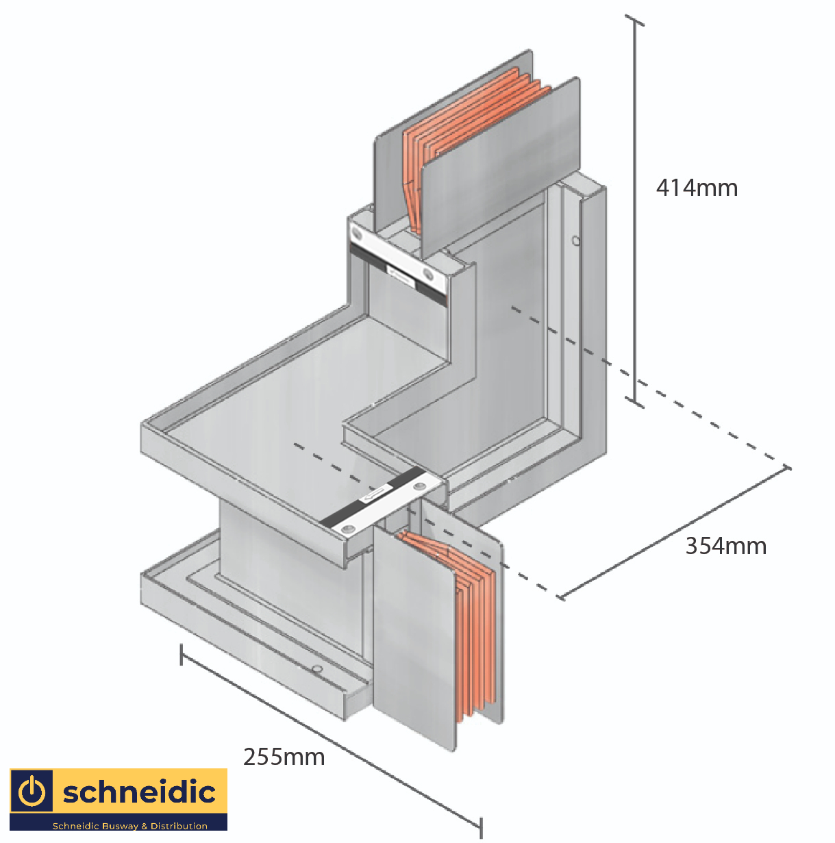 Combination Elbows | Edge Right Flatwise Up | 5000A | 354mm