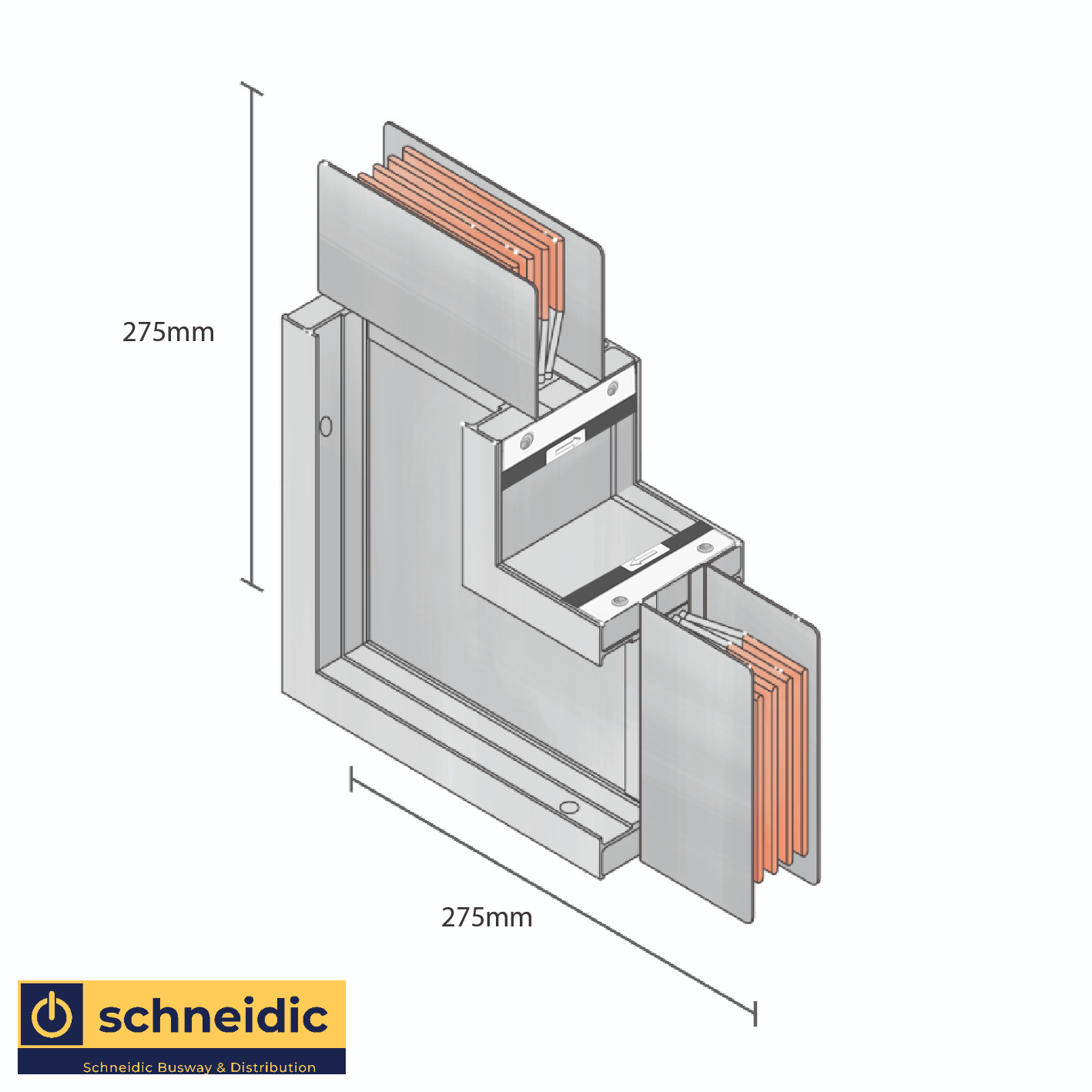 Flatwise Elbows | 2000A | 275mm | Schneidic | Busway